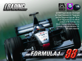 Formula 1 97 title screen for Playstation